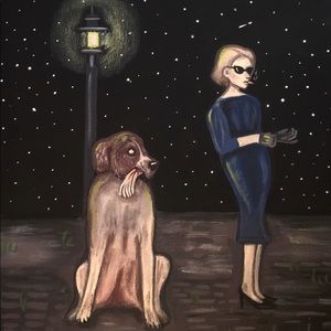 Original Artwork, Acrylic Painting on canvas, gothic home decor